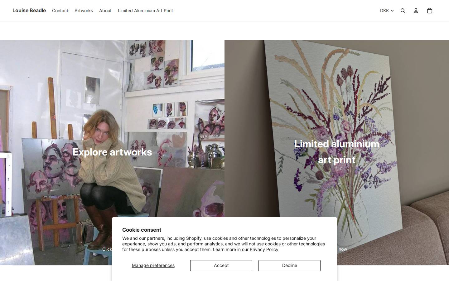 louisebeadle.com homepage screenshot