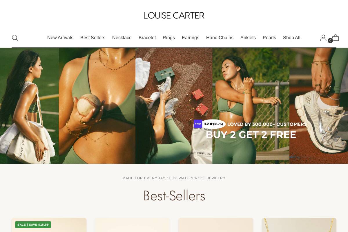 Louise Carter Jewelry homepage screenshot