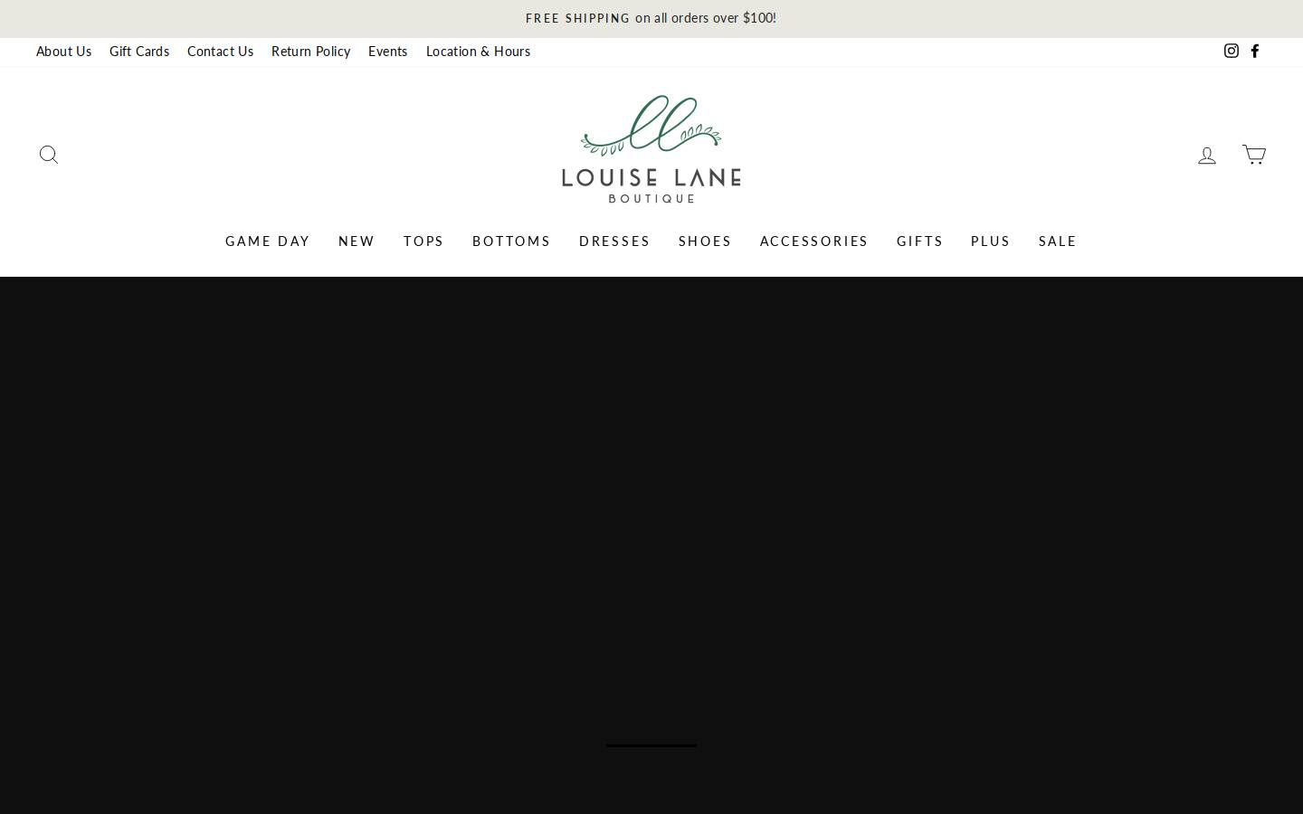 Louiselaneboutique homepage screenshot