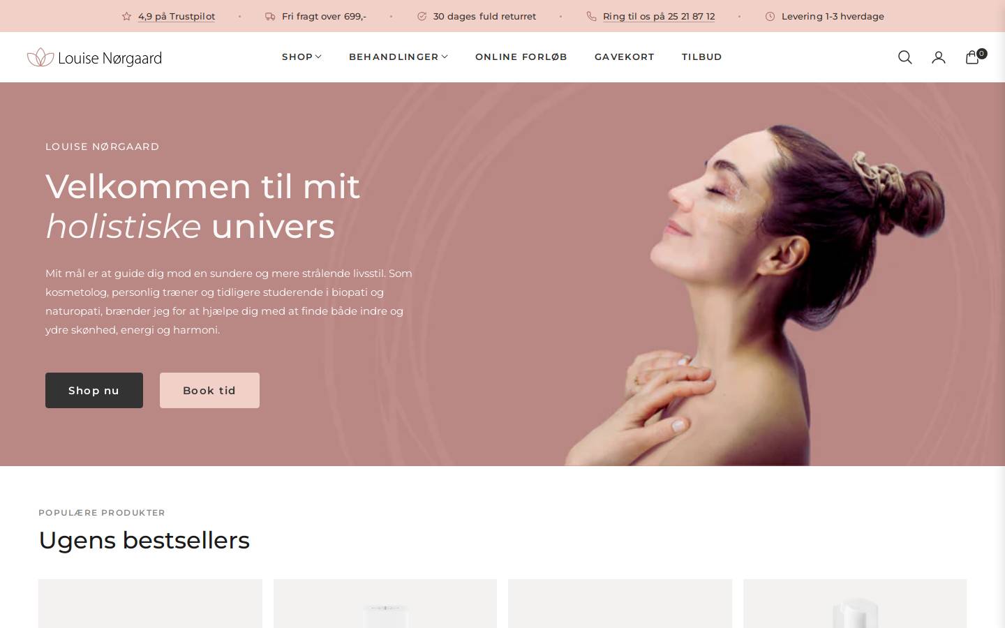 Louise Nørgaard homepage screenshot