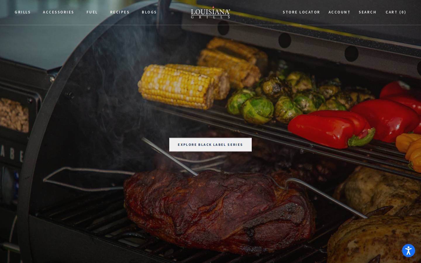 louisiana-grills.com homepage screenshot
