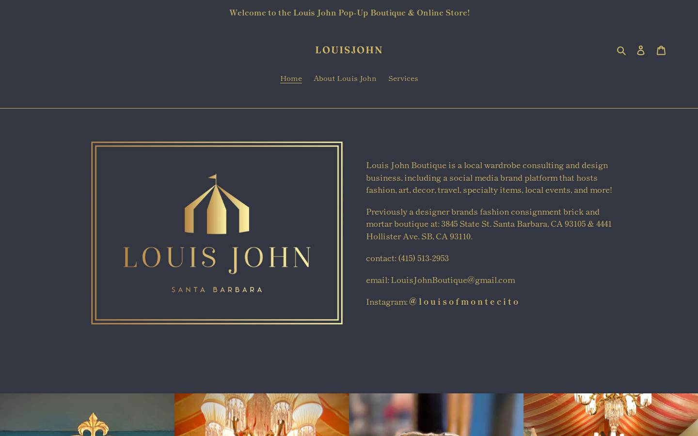 louisjohnboutique.com homepage screenshot