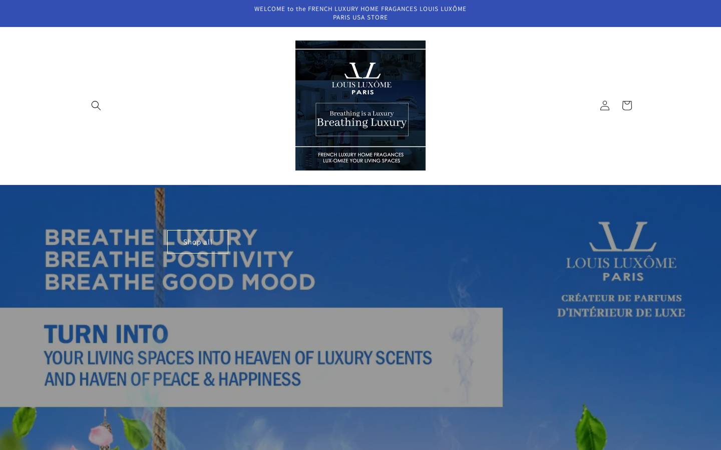 louisluxomeparisusa.com homepage screenshot