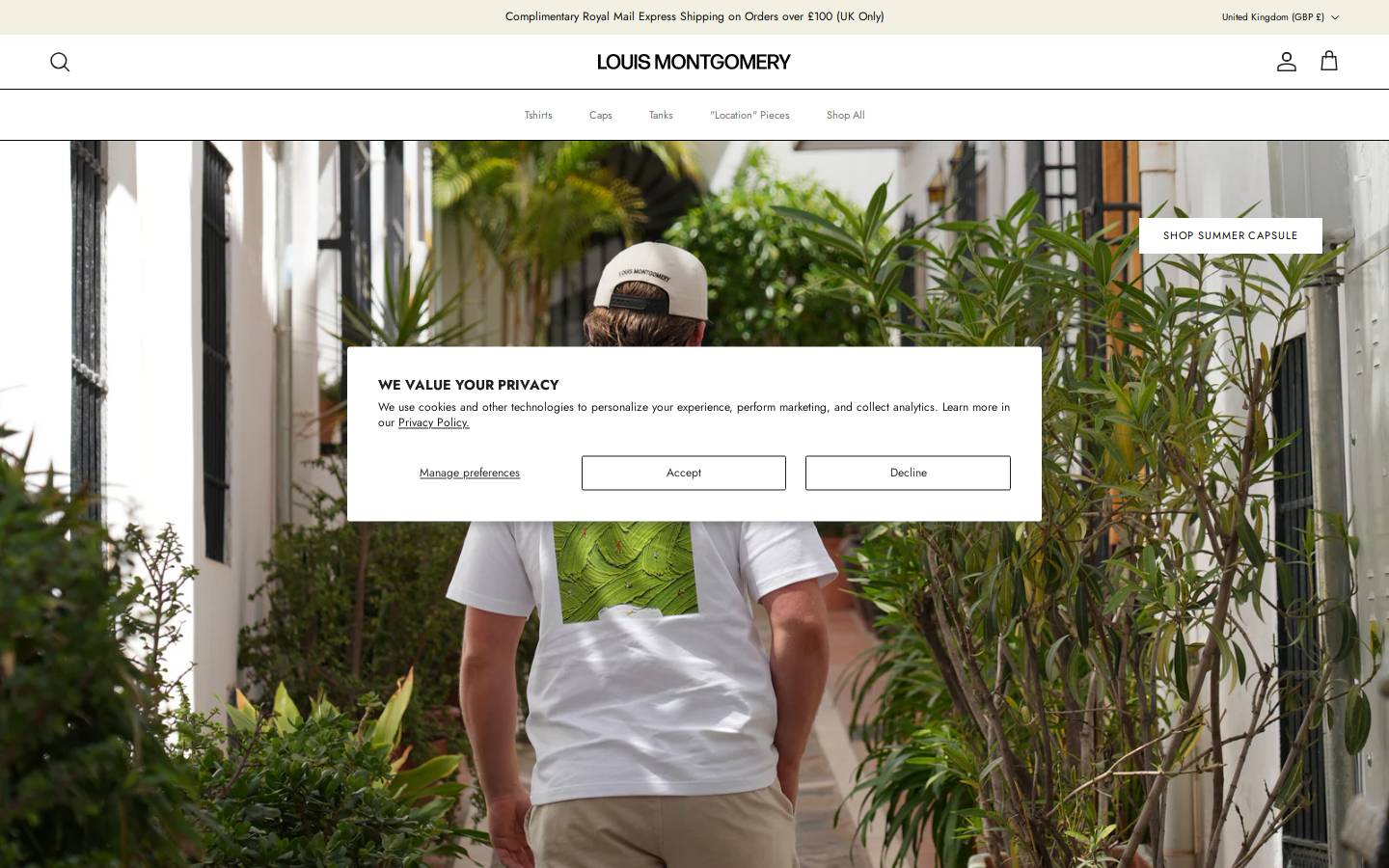 Louis Montgomery homepage screenshot
