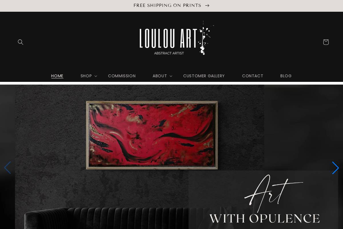 loulou-art.com homepage screenshot