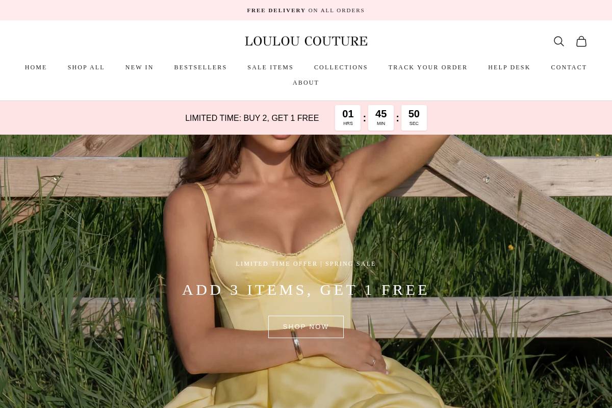 Louloucouture homepage screenshot