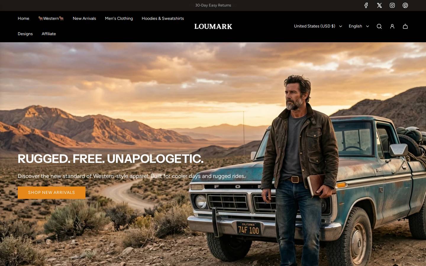 loumark.com homepage screenshot