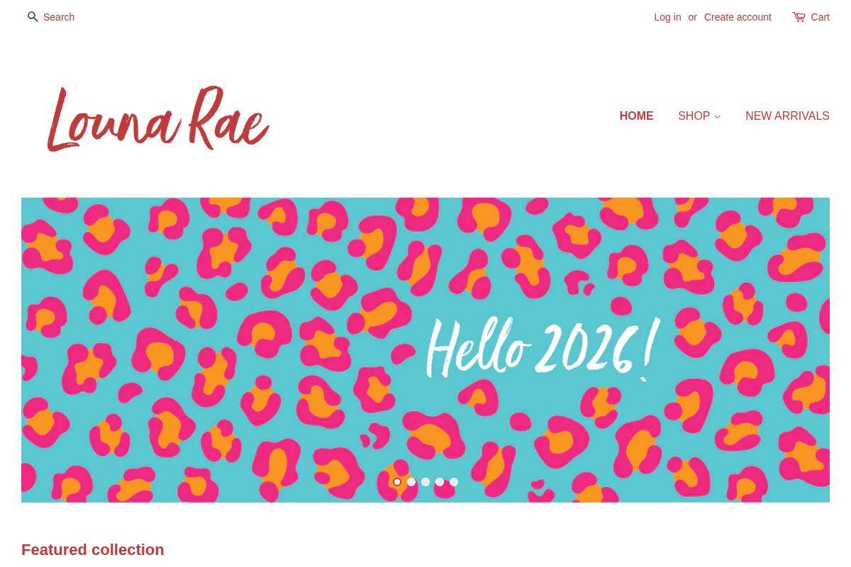 lounarae.com homepage screenshot