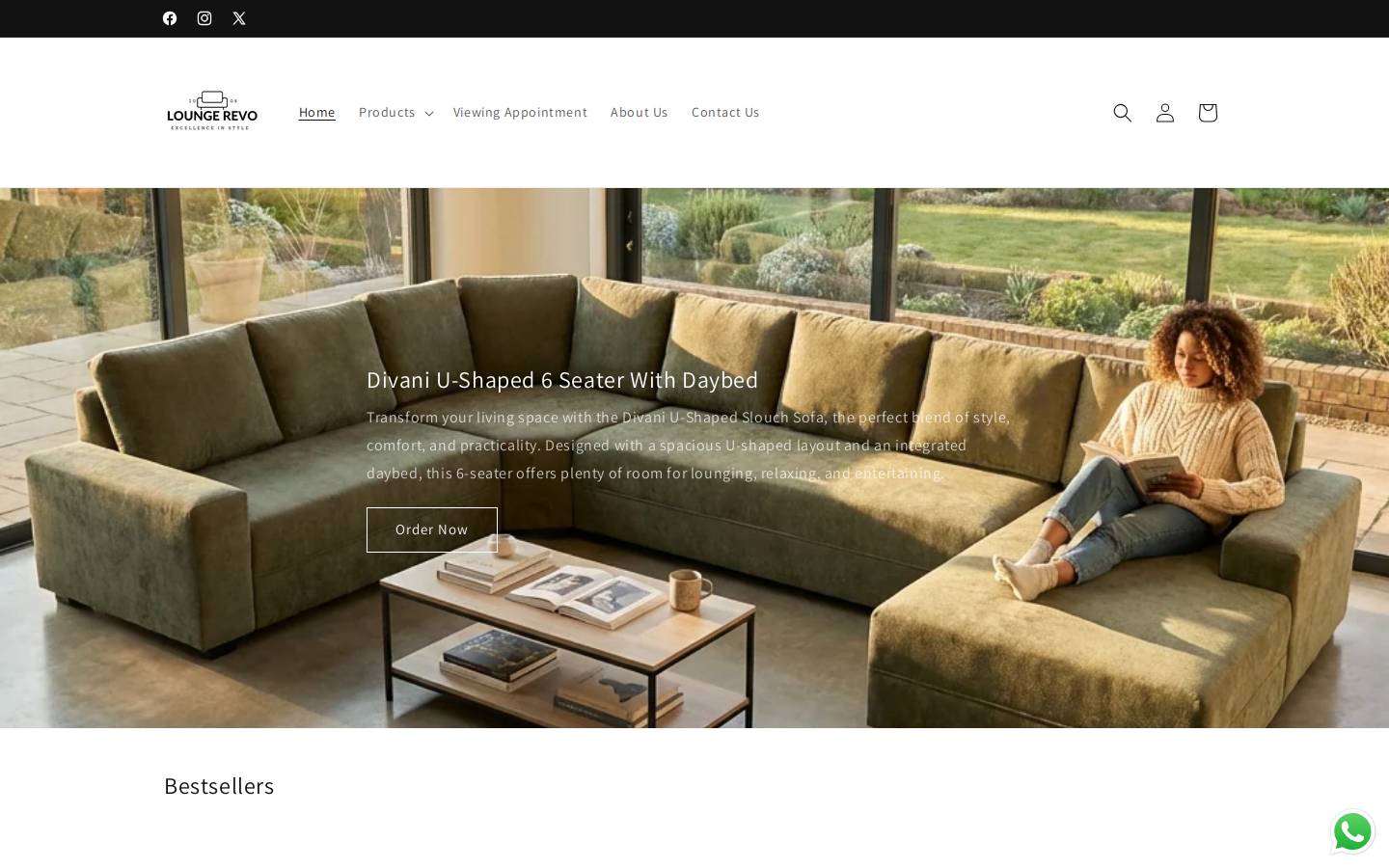 loungerevo.co.za homepage screenshot