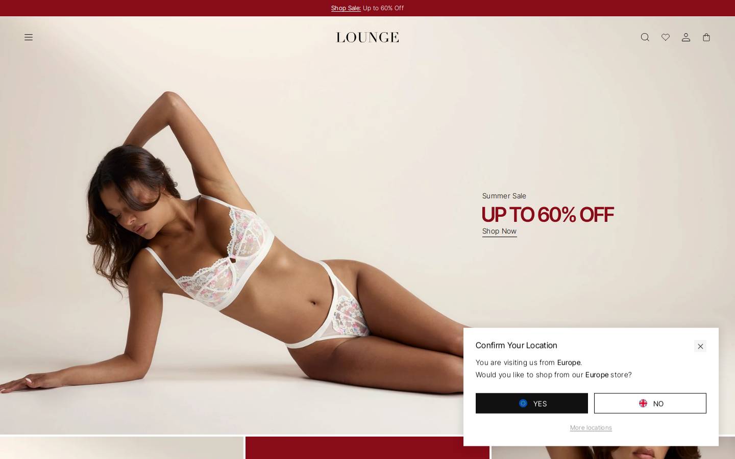 Lounge homepage screenshot