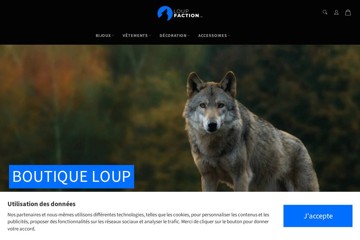 Loup Faction homepage screenshot