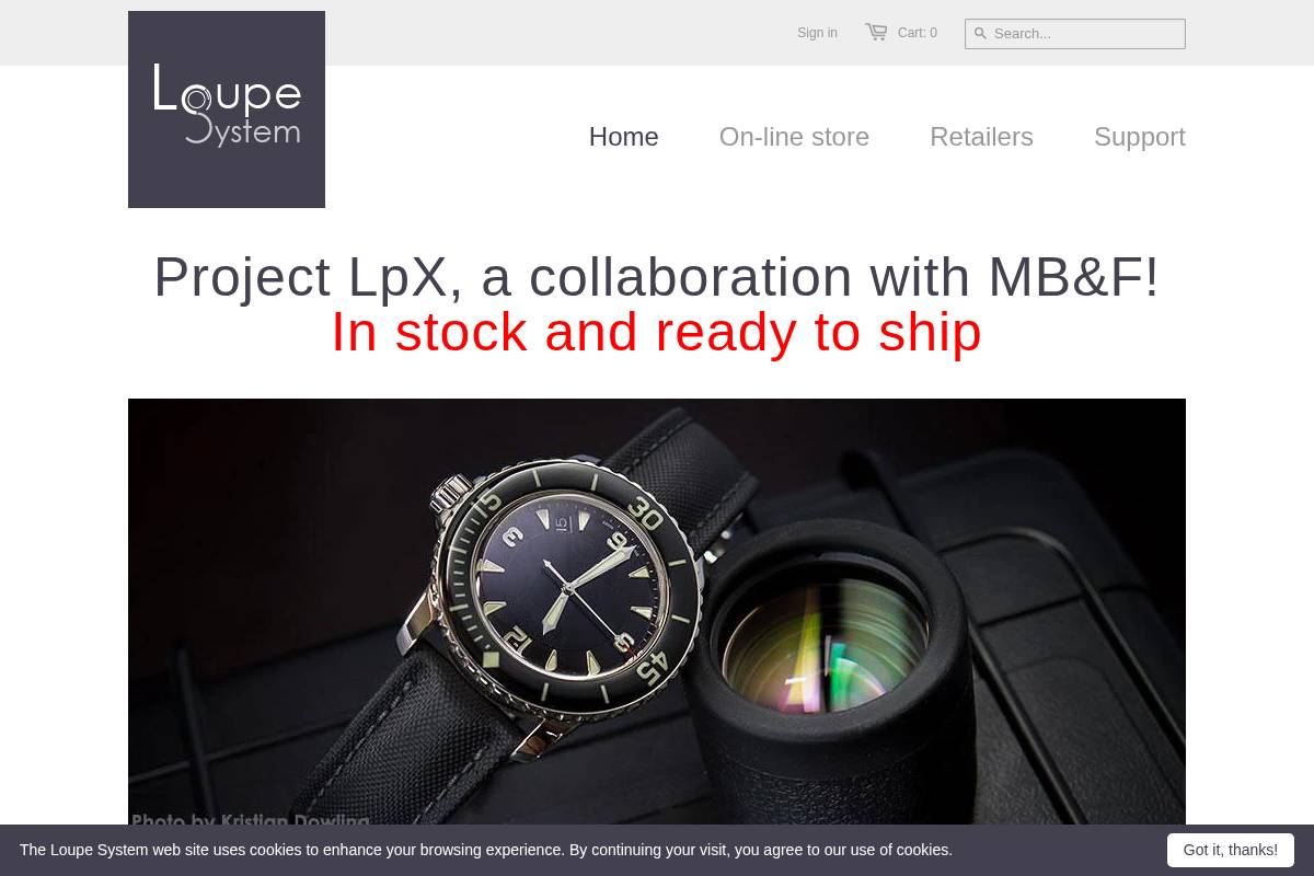 loupesystem.com homepage screenshot