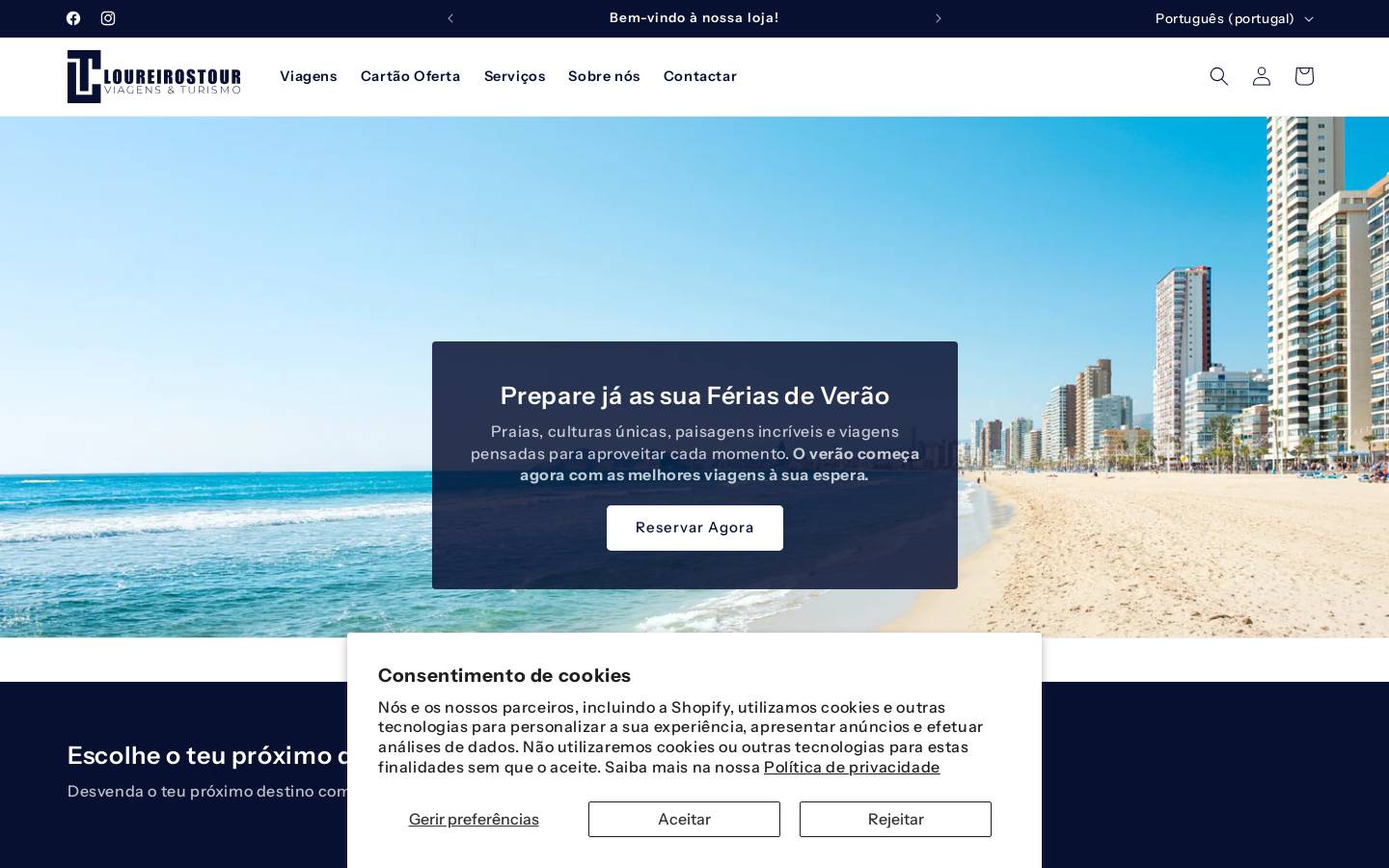 loureirostour.com homepage screenshot