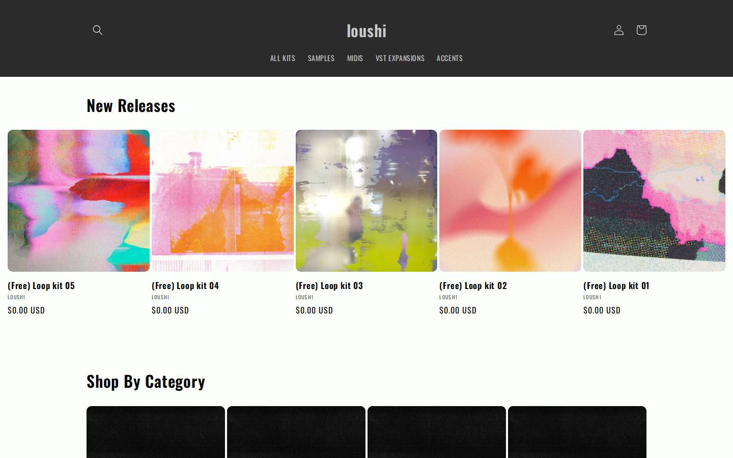 loushistore.com homepage screenshot