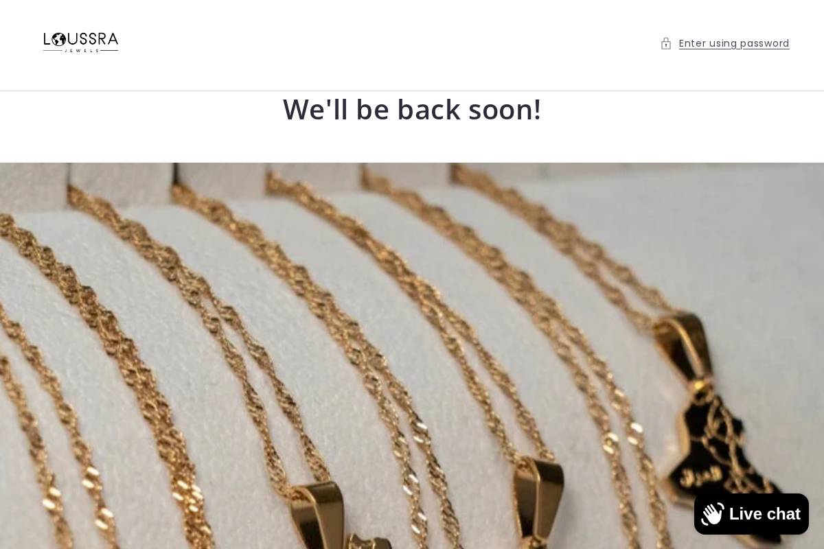 Loussrajewels homepage screenshot