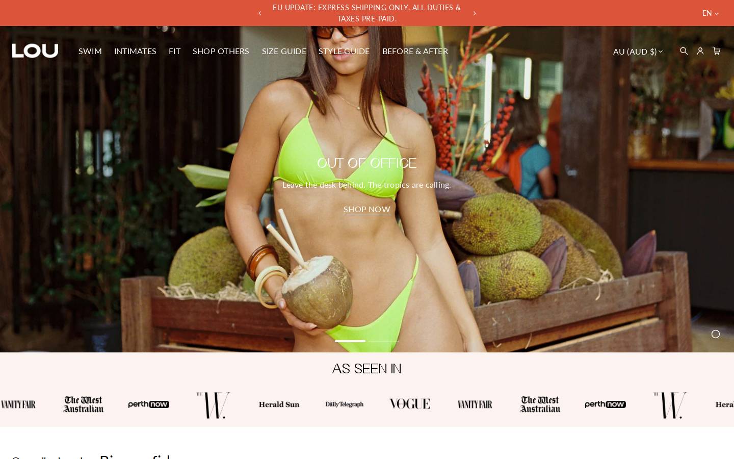 louswim.com homepage screenshot