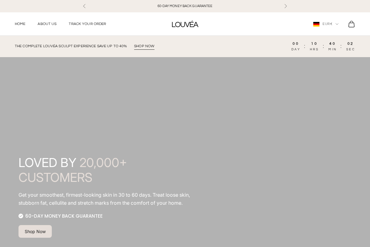 Louveaderm homepage screenshot