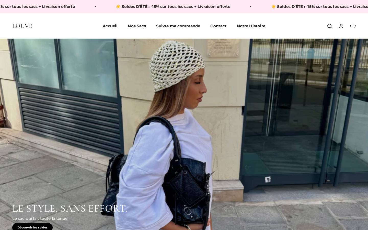 louvestore.com homepage screenshot