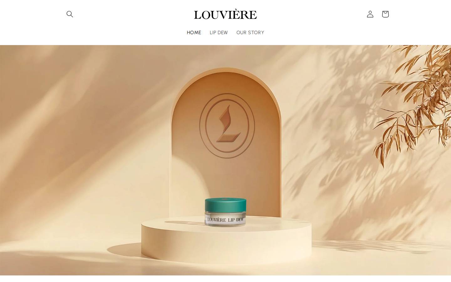 louvierebeauty.com homepage screenshot