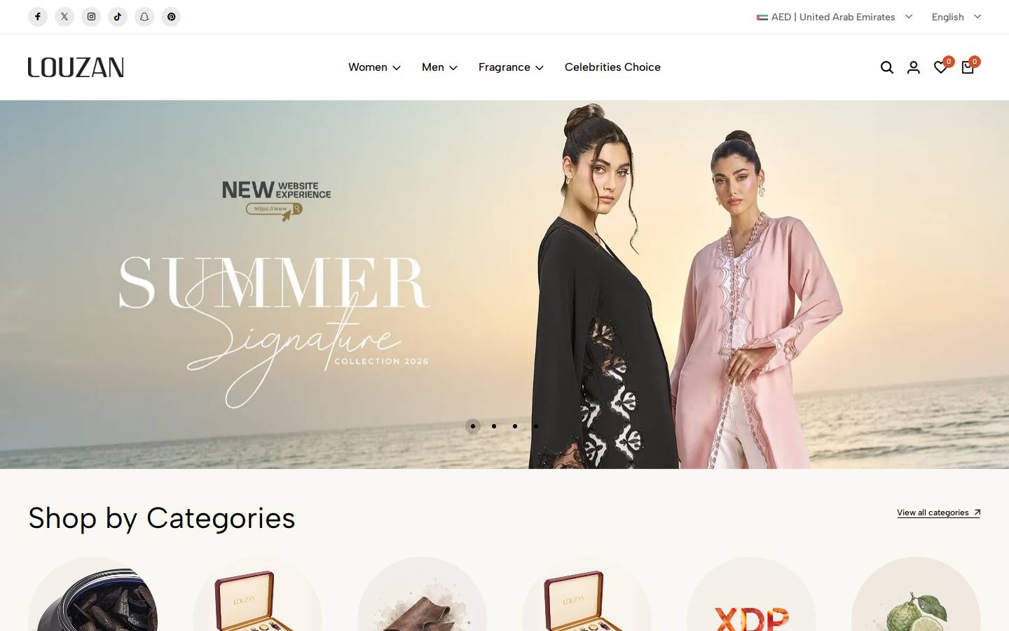 louzanfashion.com homepage screenshot