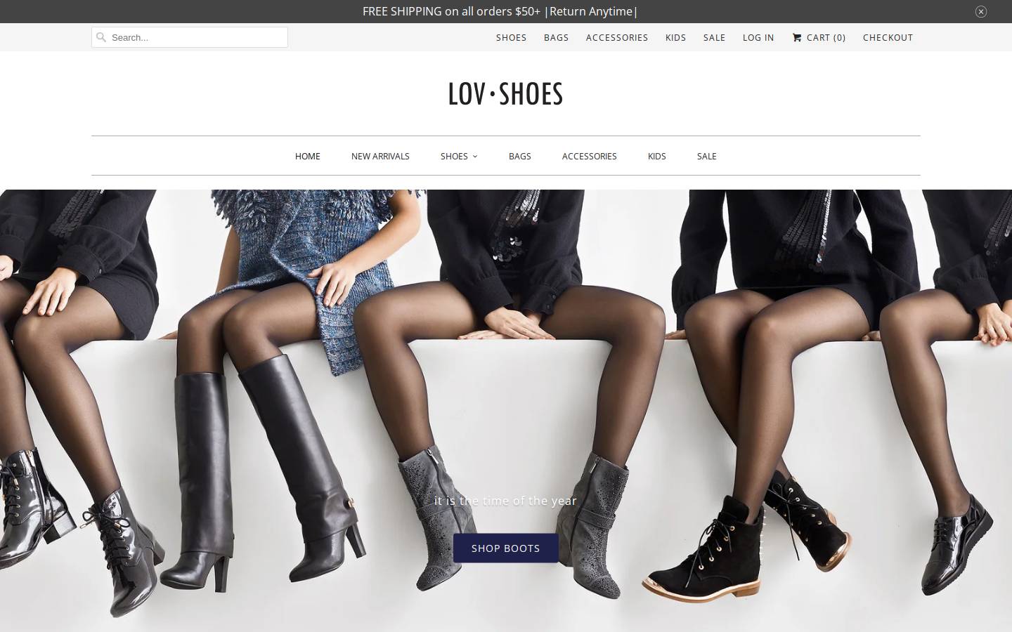 lov.shoes homepage screenshot