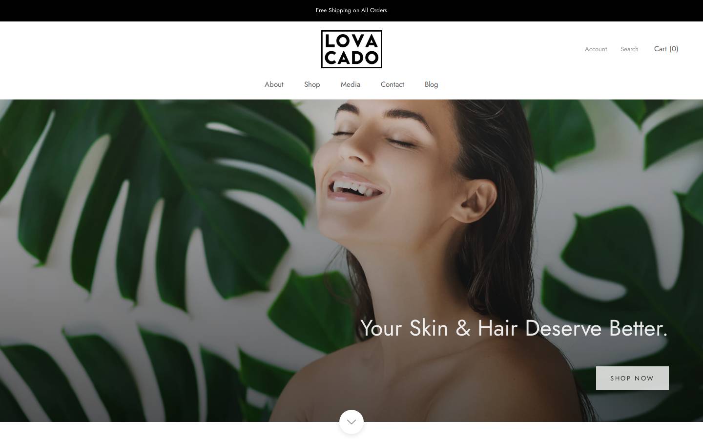 lovacado.com homepage screenshot