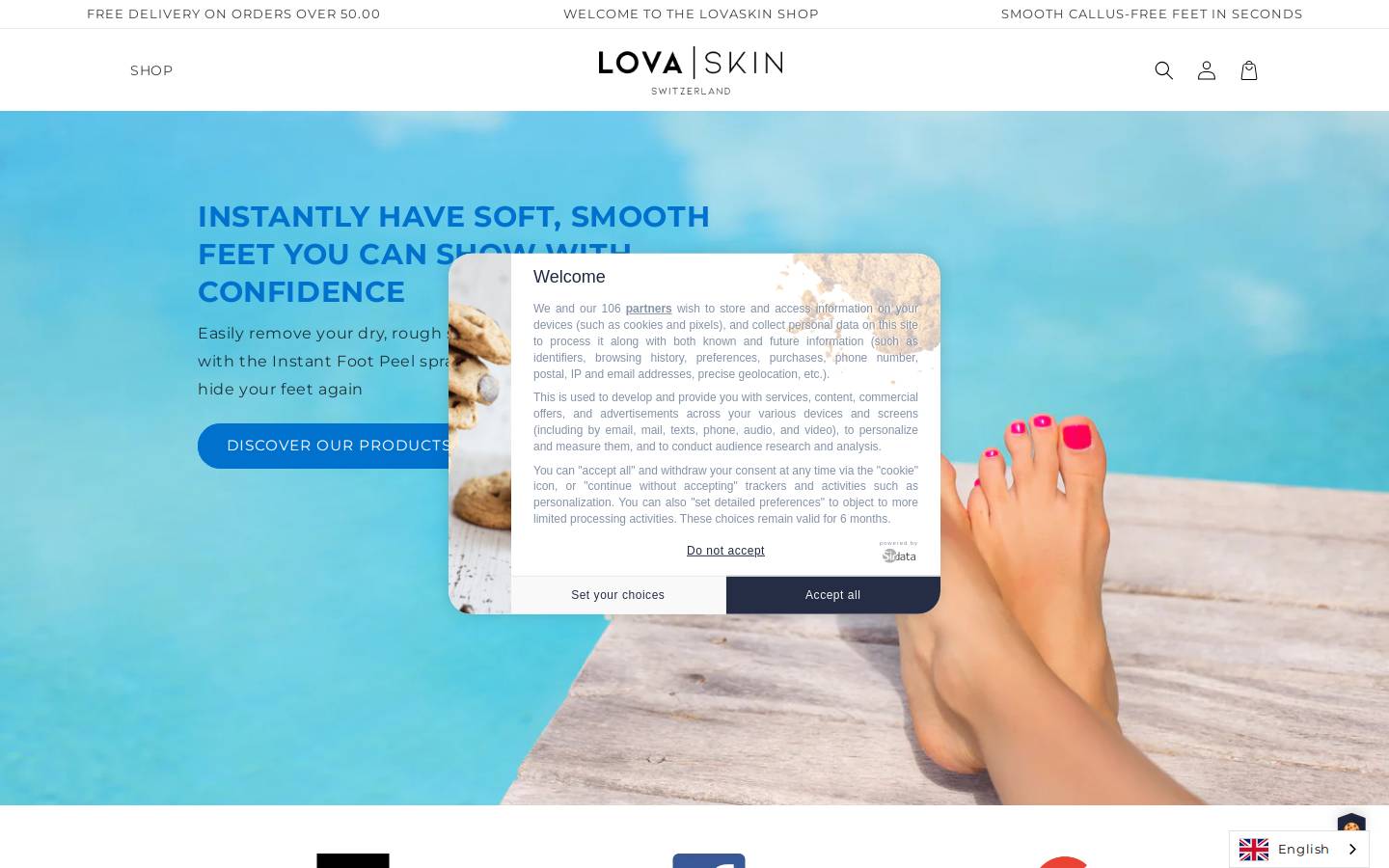 Lovaskin homepage screenshot