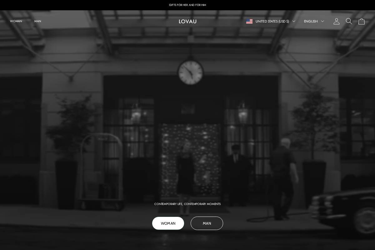 Lovau homepage screenshot