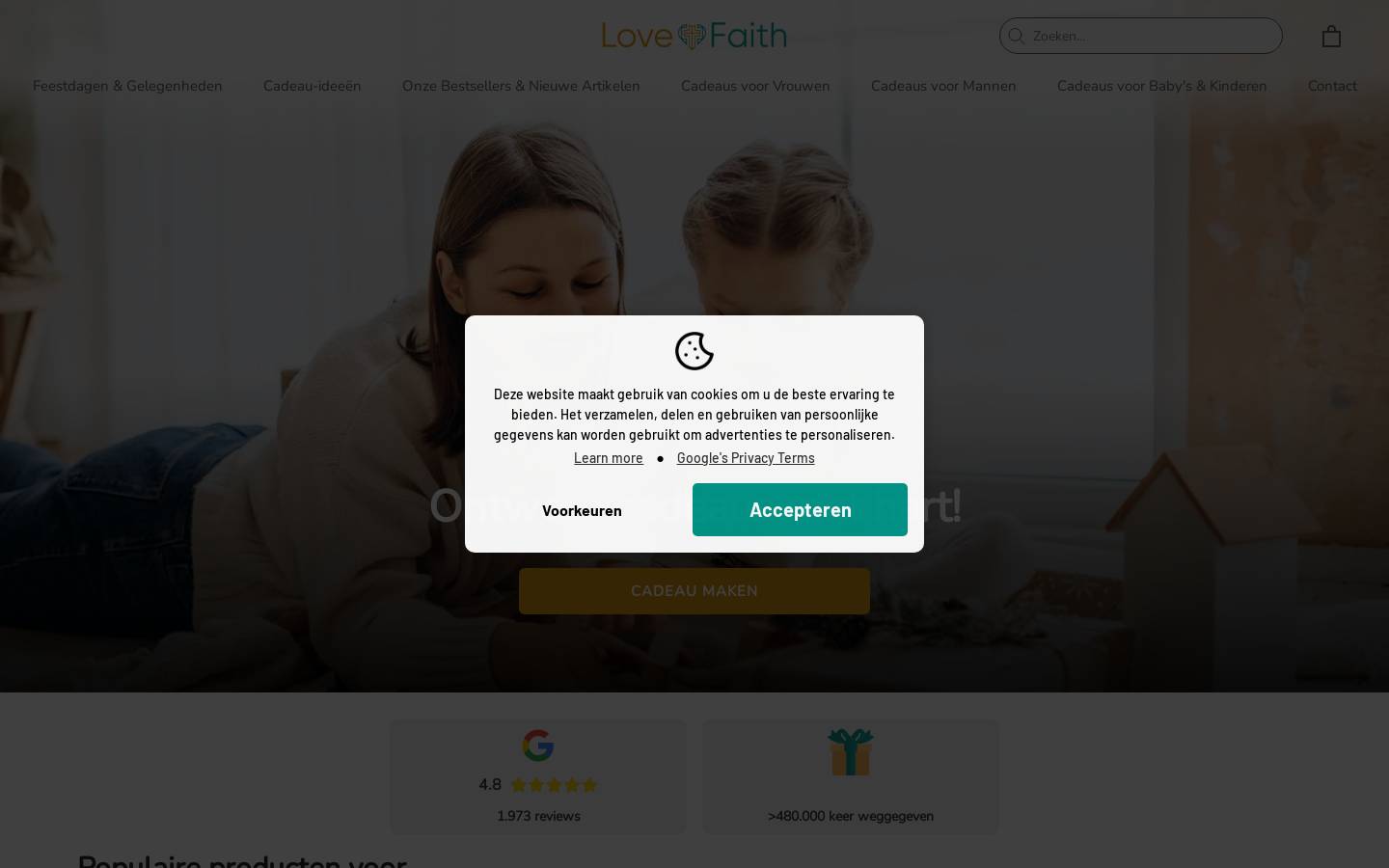 Love & Faith homepage screenshot