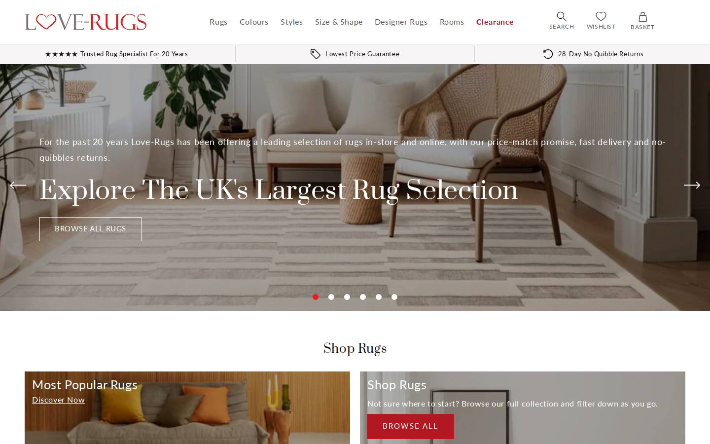 Love-Rugs homepage screenshot