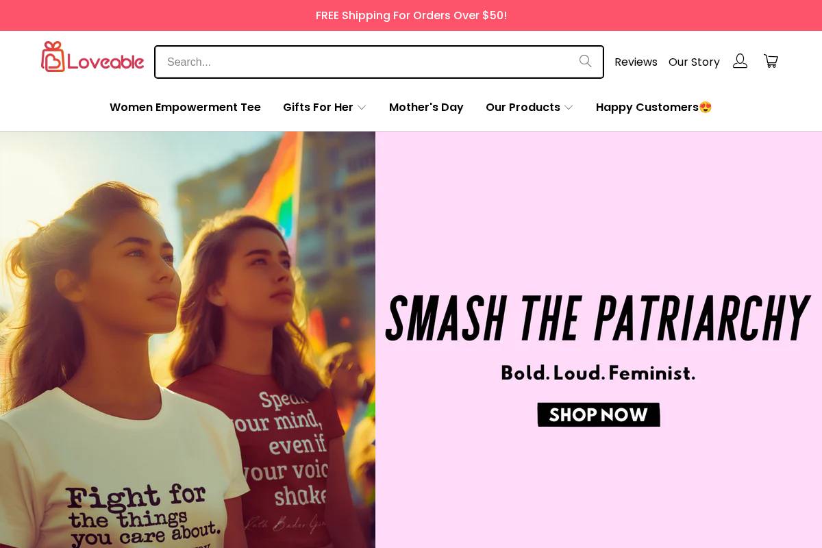 Loveable homepage screenshot