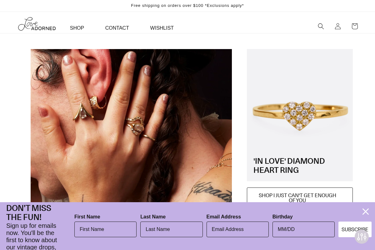 Love Adorned homepage screenshot