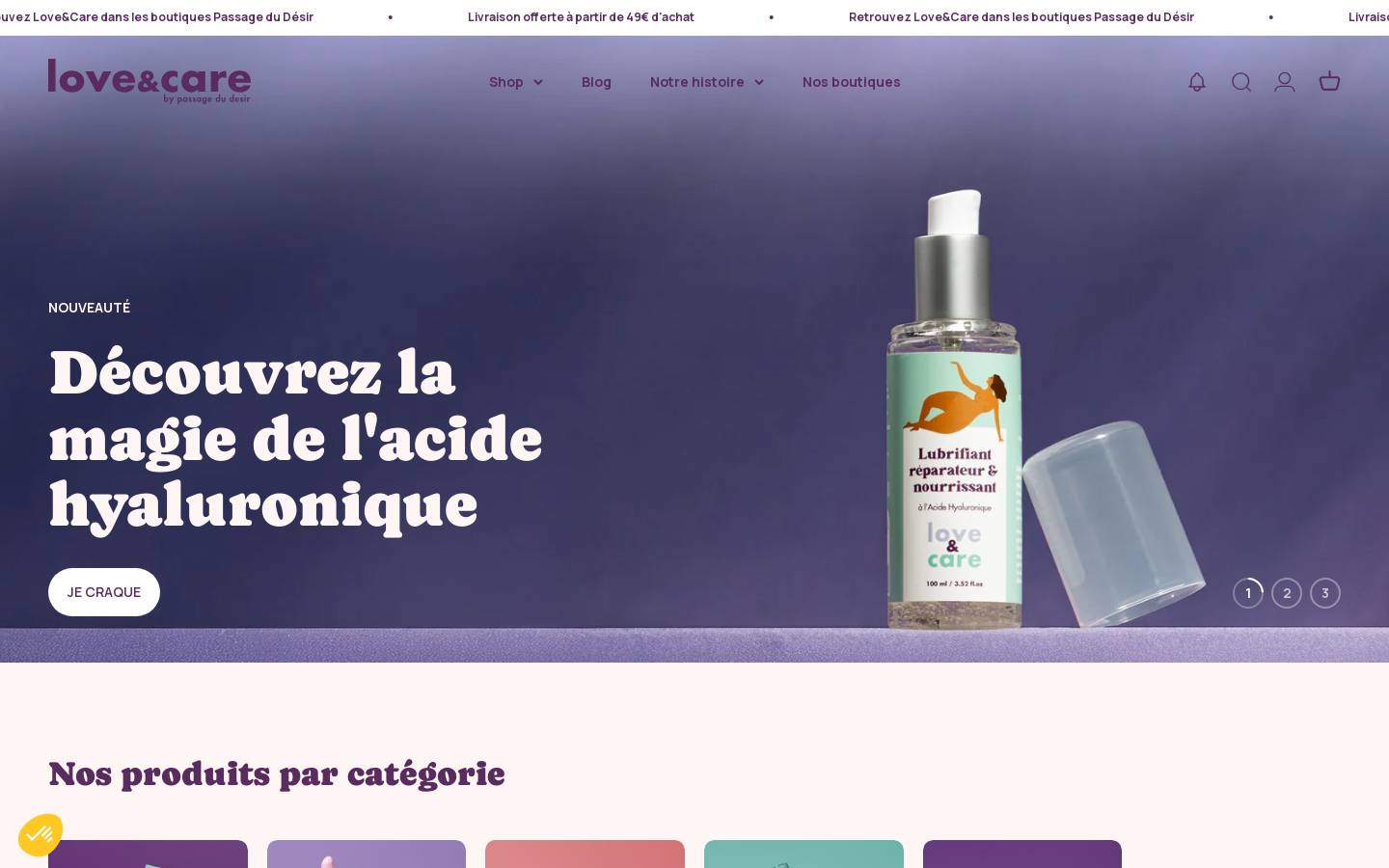 loveandcare.fr homepage screenshot