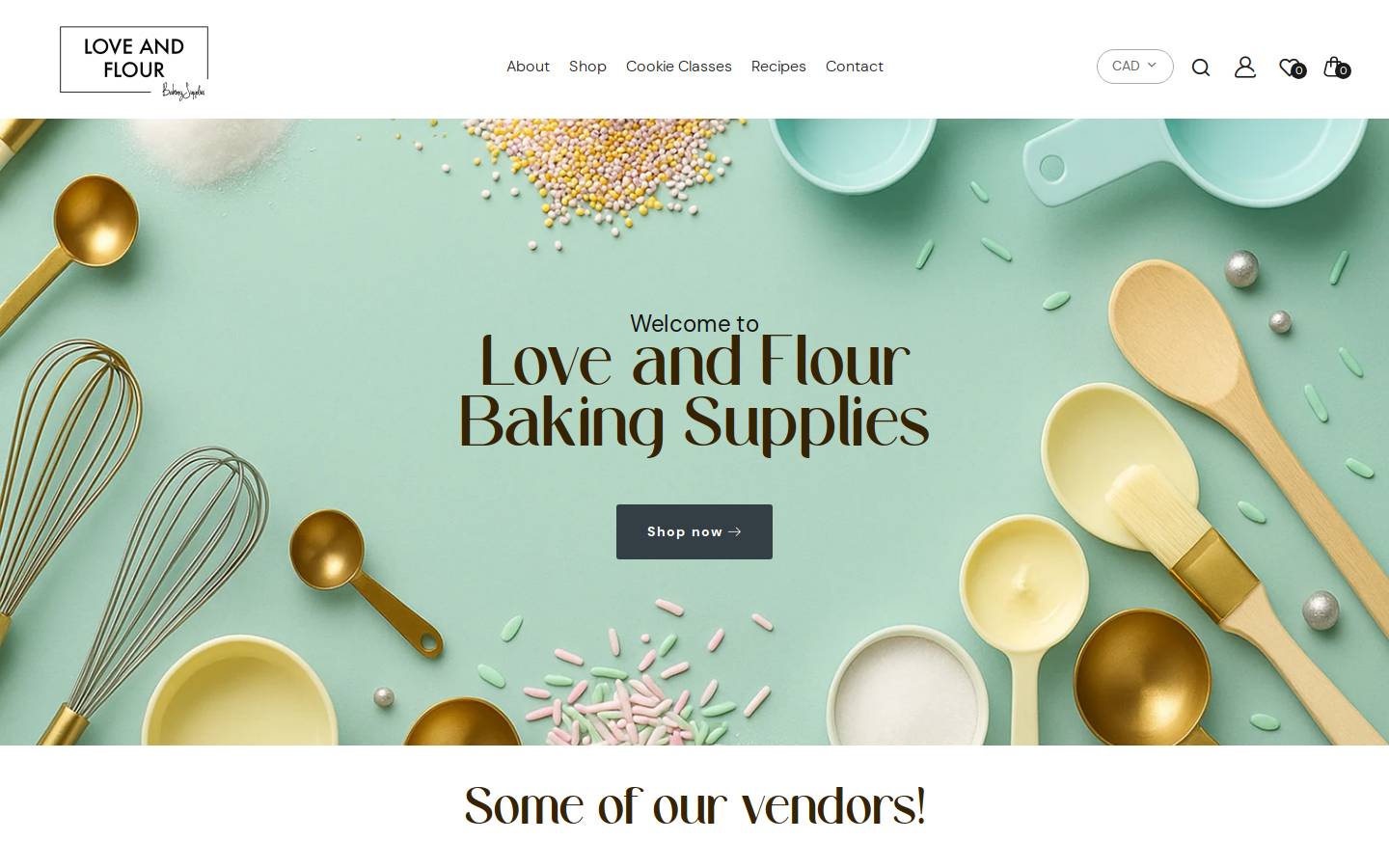loveandflour.ca homepage screenshot