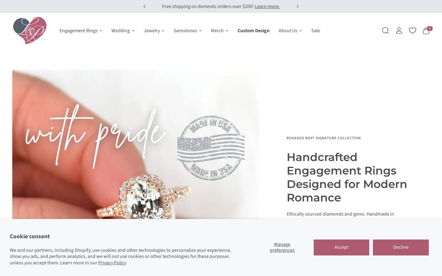 loveandpromisejewelers.com homepage screenshot
