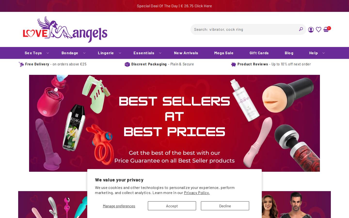 Loveangels homepage screenshot