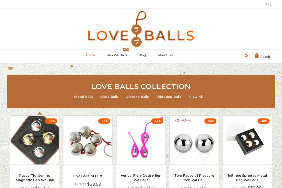 loveballs.co homepage screenshot