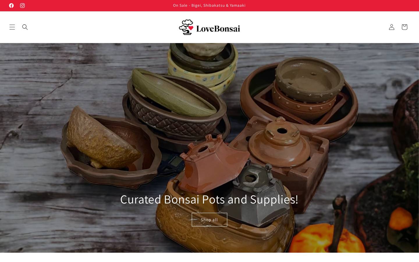 lovebonsai.com homepage screenshot
