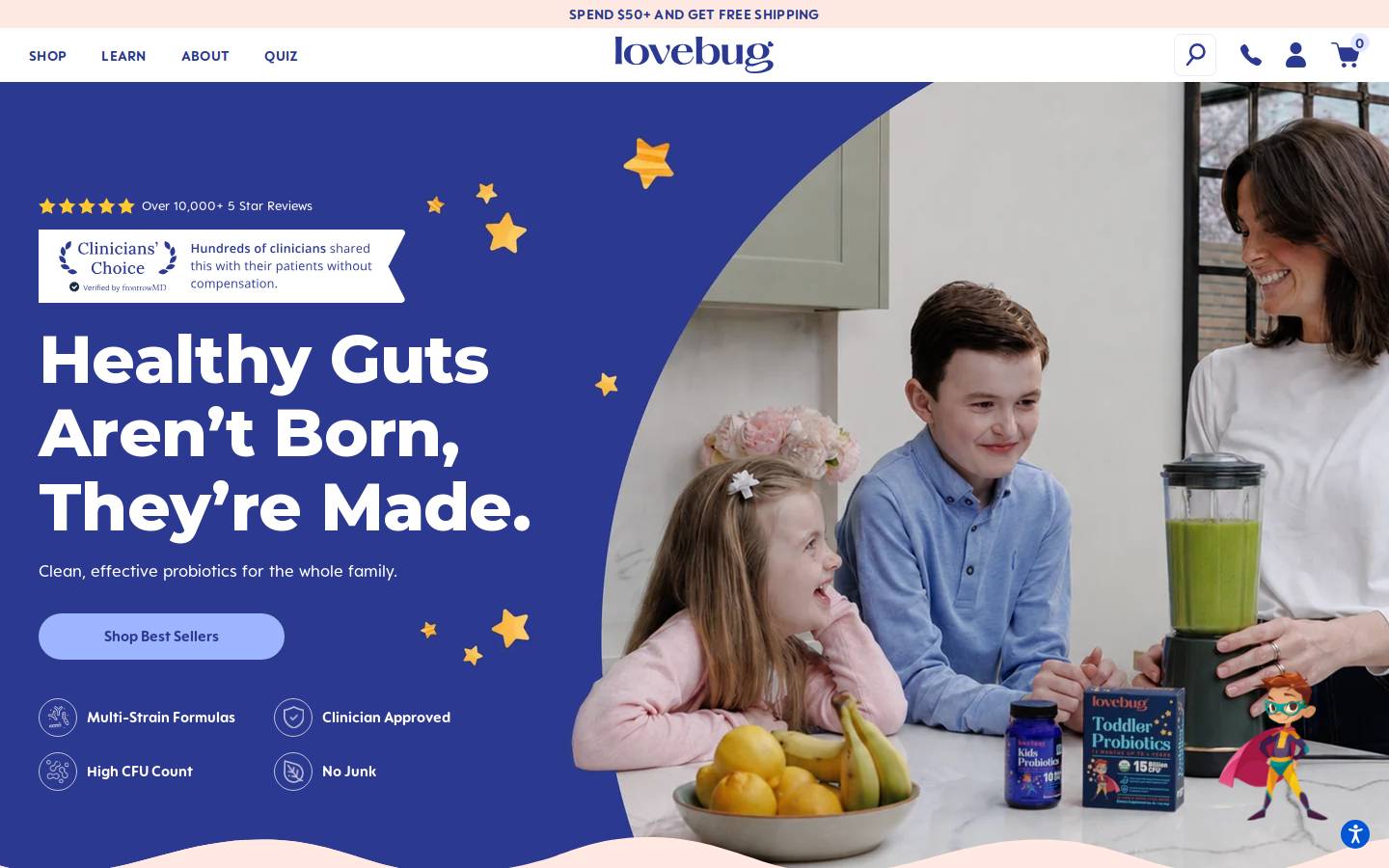 lovebug.com homepage screenshot