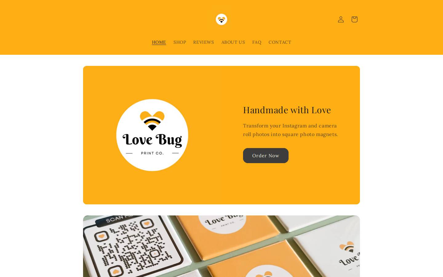 lovebugprintco.com homepage screenshot
