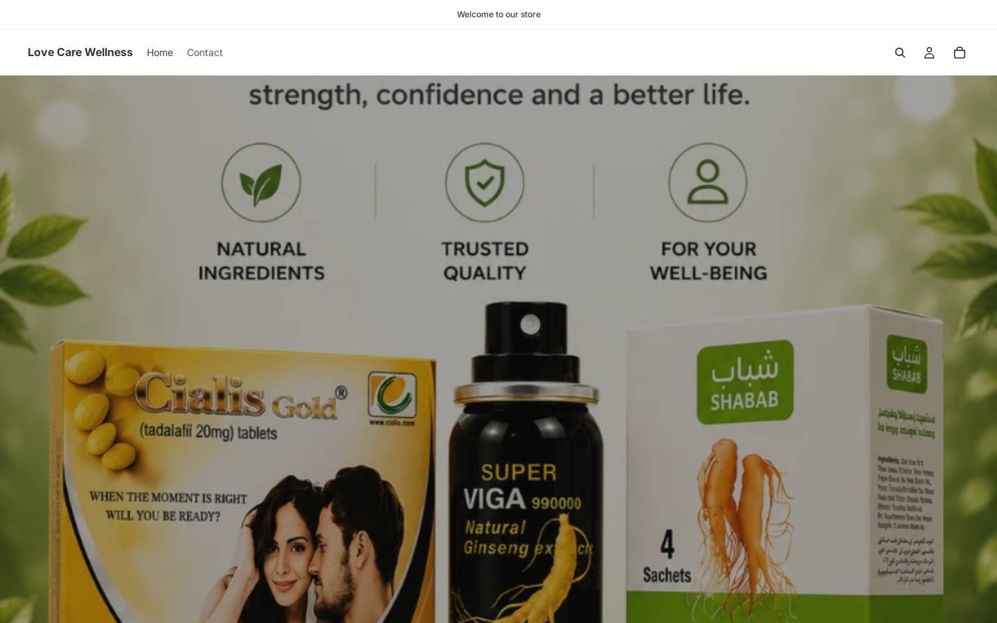 lovecarewellness.com homepage screenshot
