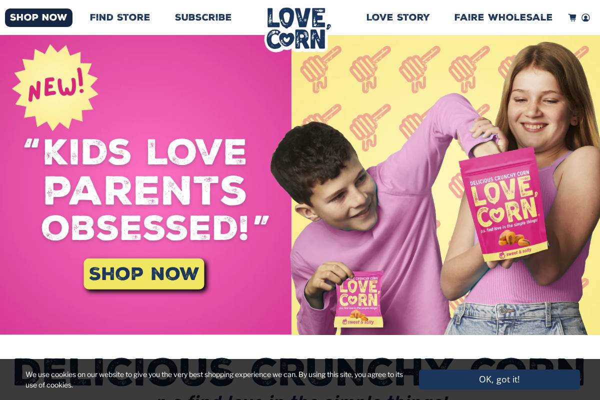 lovecorn.com homepage screenshot