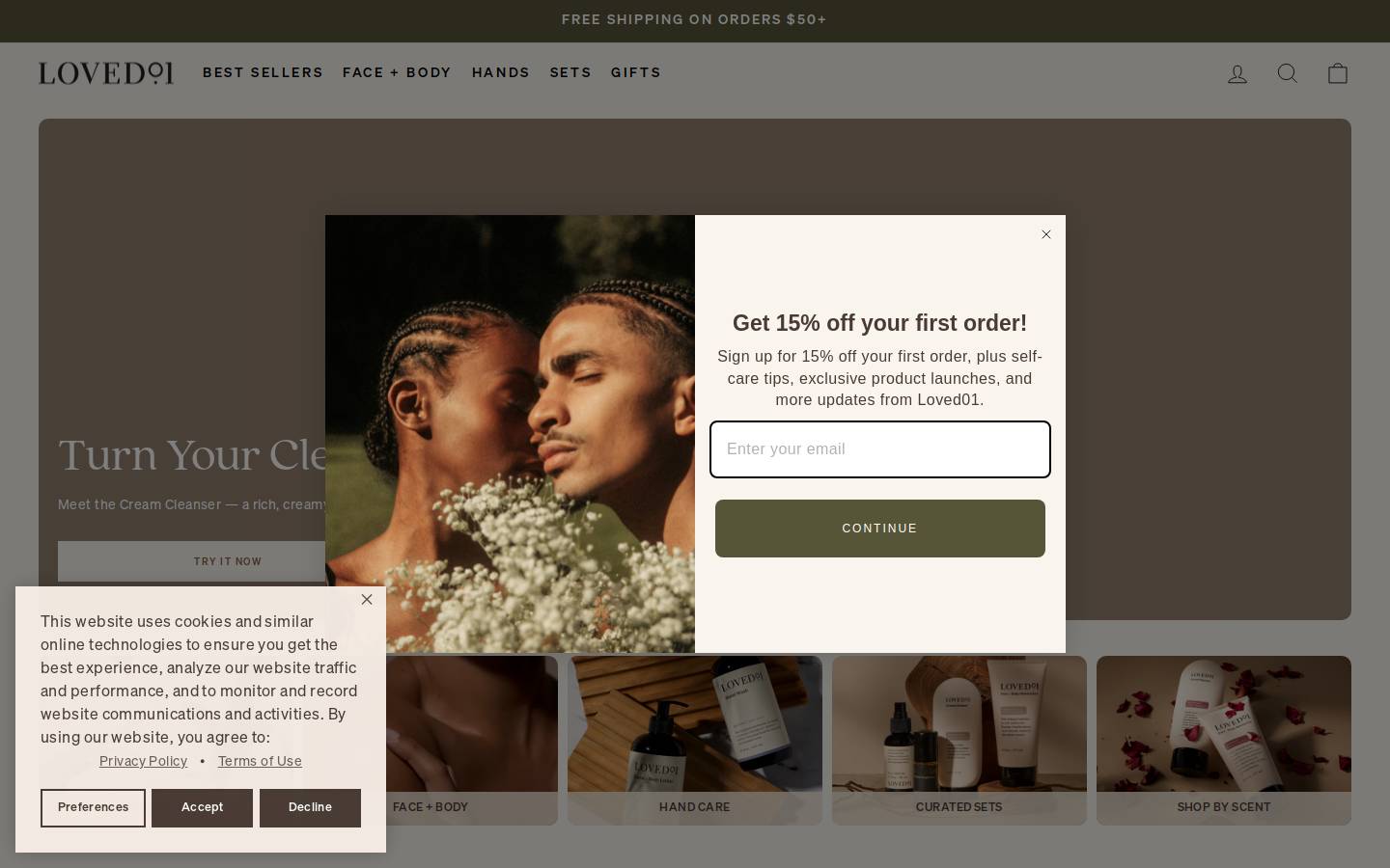 Loved01 homepage screenshot