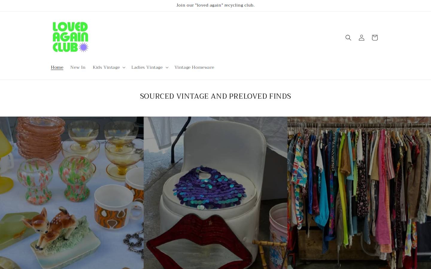 lovedagainclub.com homepage screenshot