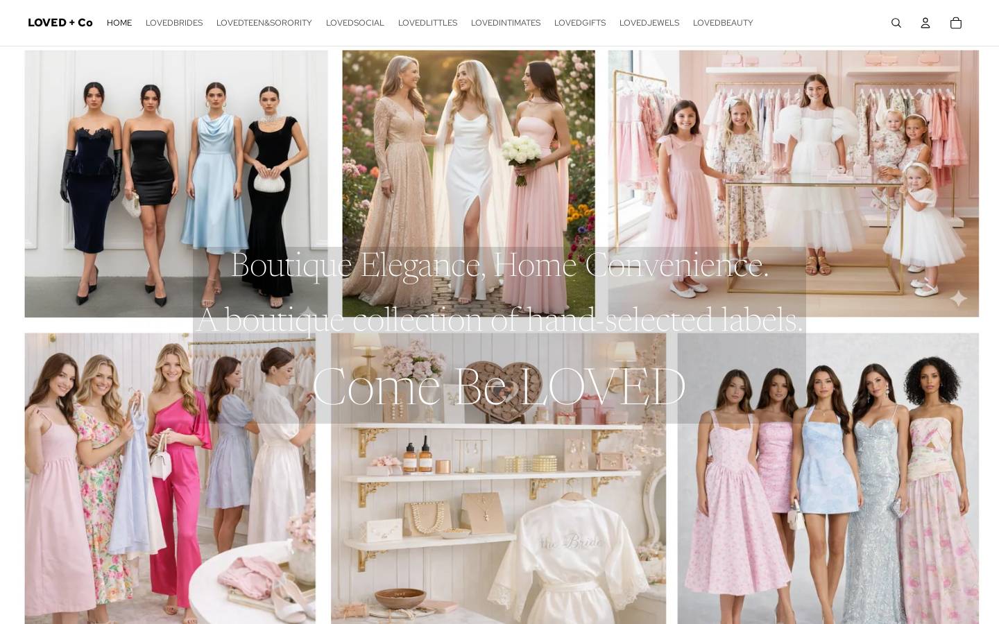 lovedandco.com homepage screenshot