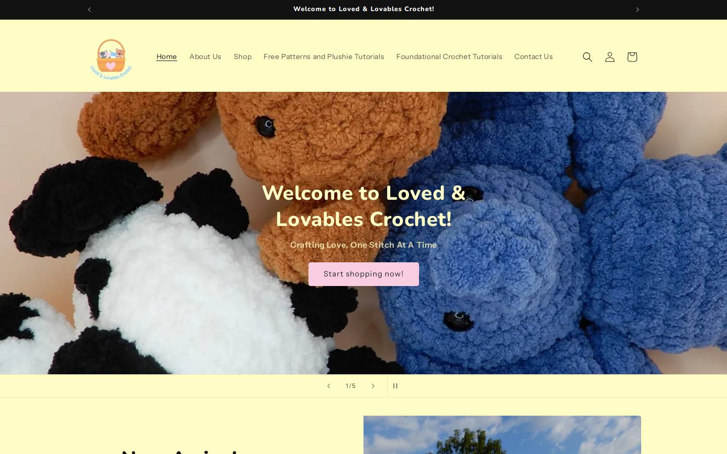 lovedandlovables.com homepage screenshot