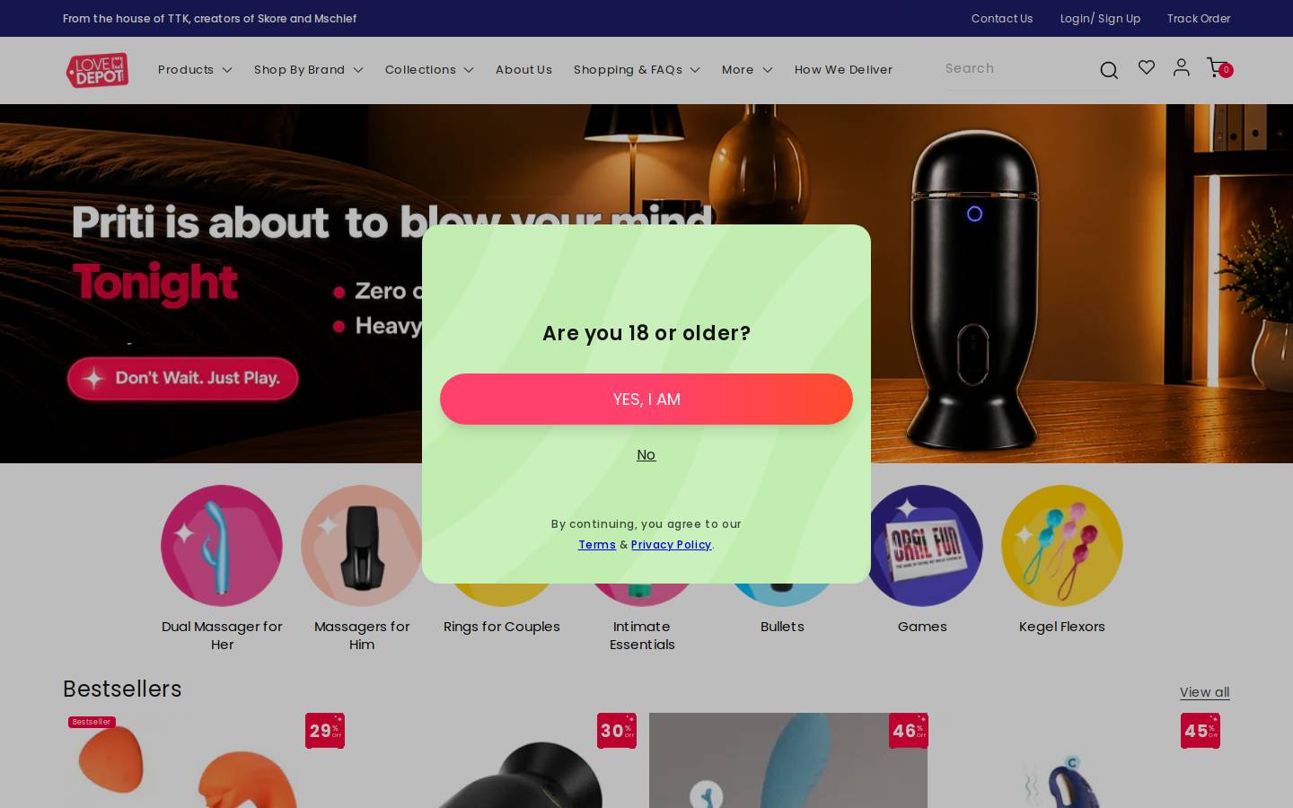 Lovedepot homepage screenshot
