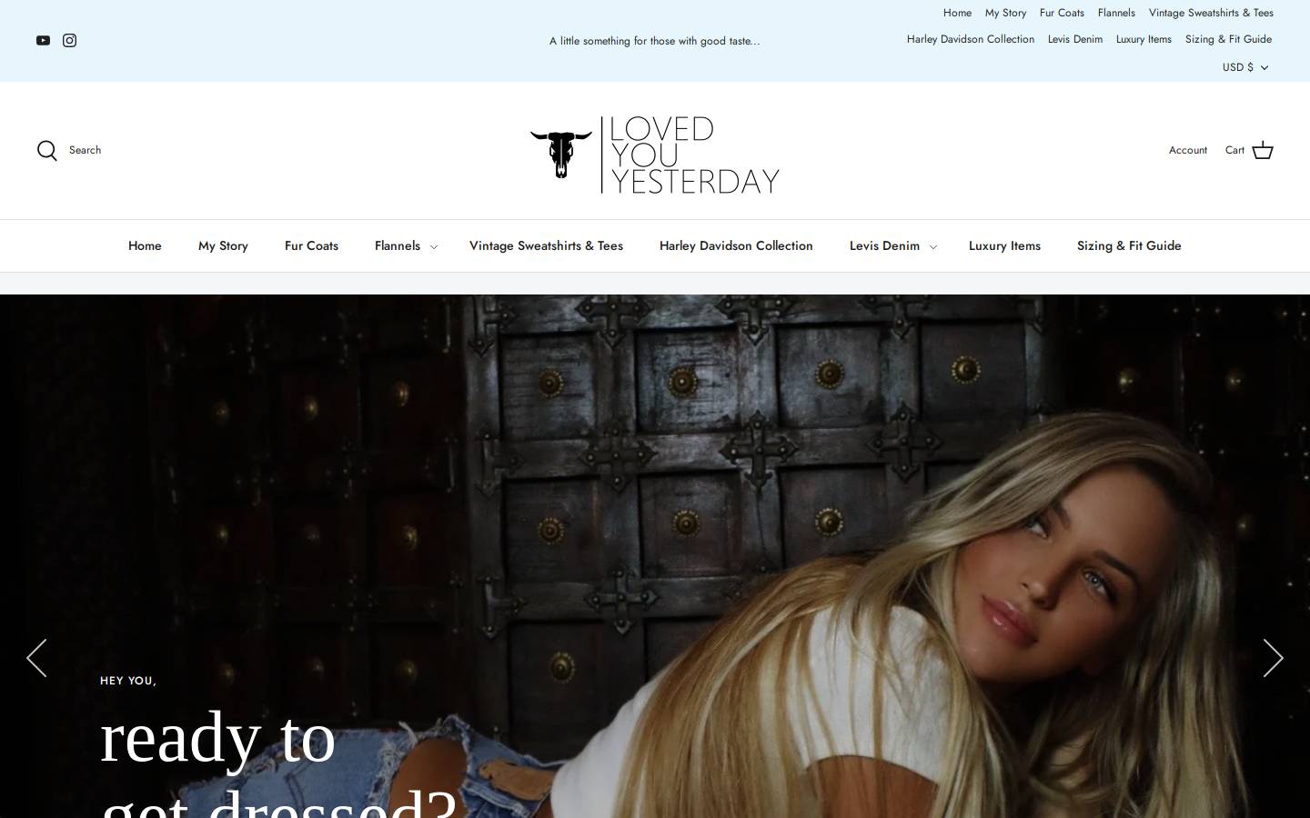 lovedyouyesterday.com homepage screenshot
