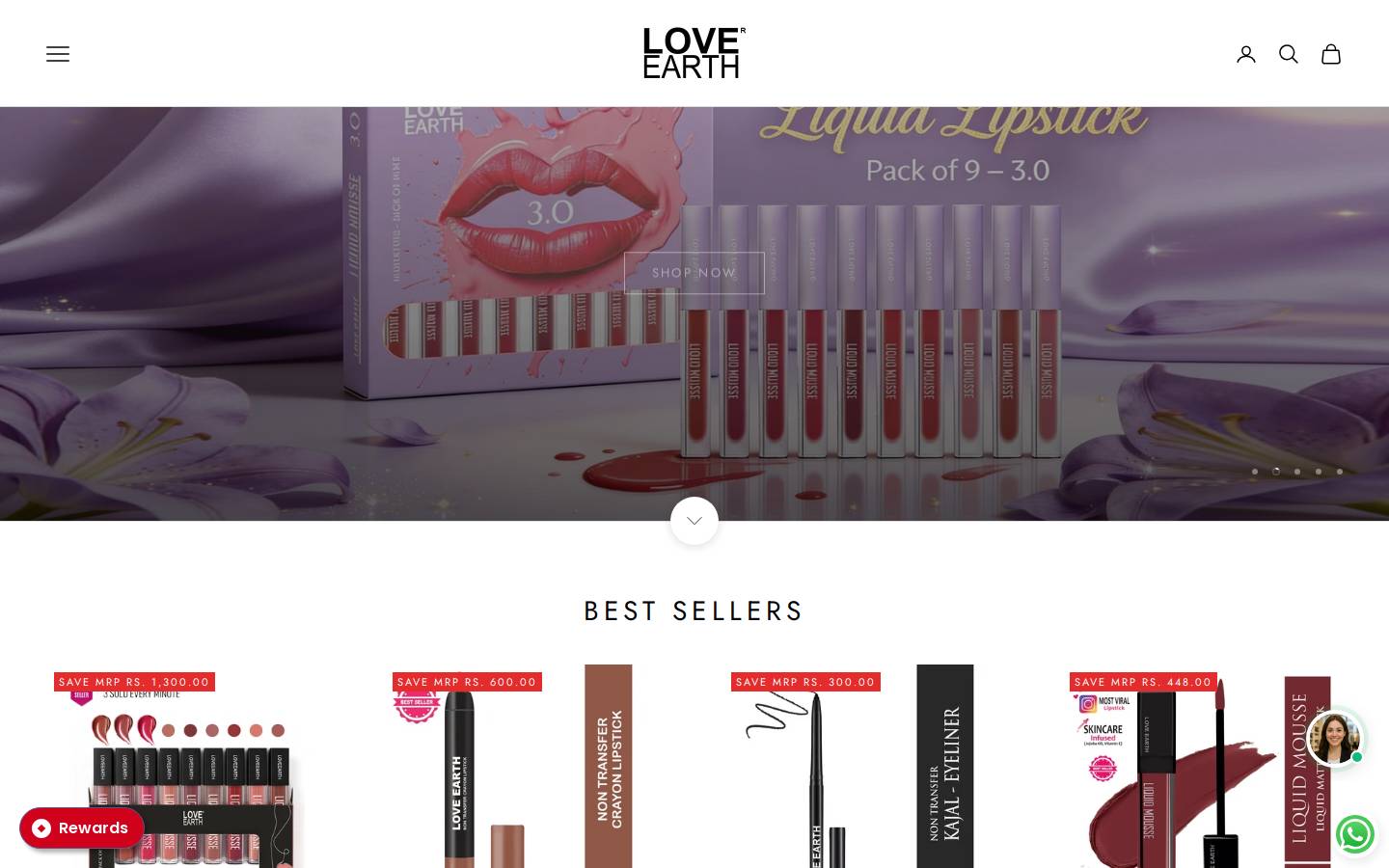 loveearth.in homepage screenshot