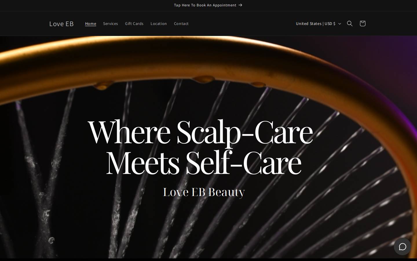 loveebbeauty.com homepage screenshot